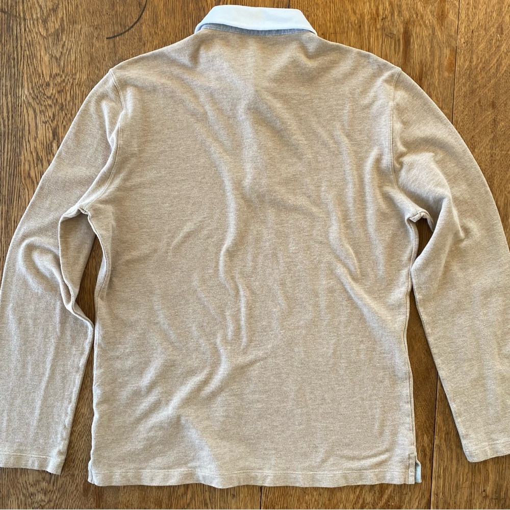 Brunello Cucinelli Beige Long Sleeve Polo Shirt - Picture 13 of 14